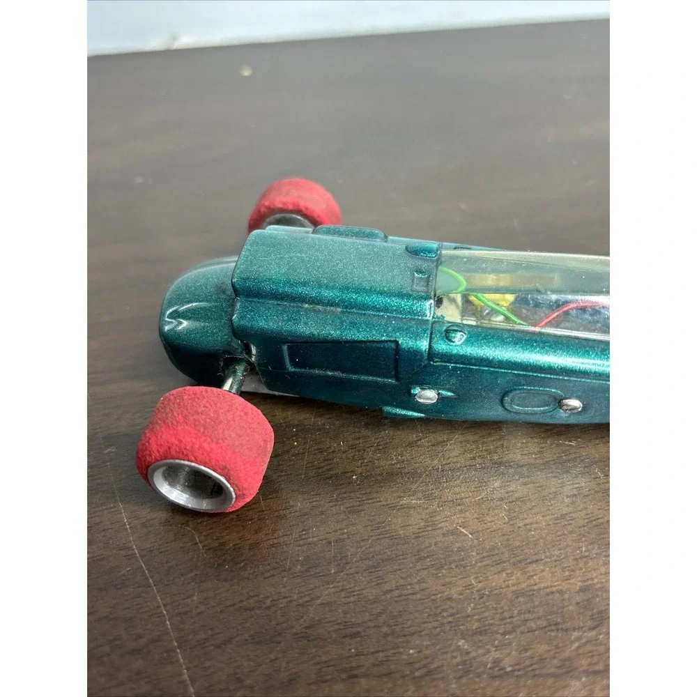 VINTAGE Atomic Green Slot Car‎ Space Age Dome Top DM Special Wheels RARE